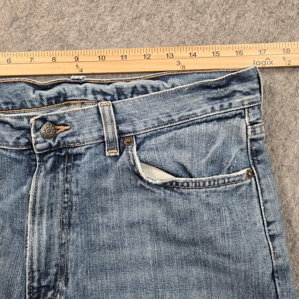 Polo Ralph Lauren Jeans Mens 33x31 (tag 33x32) Light Wash Blue Straight Denim